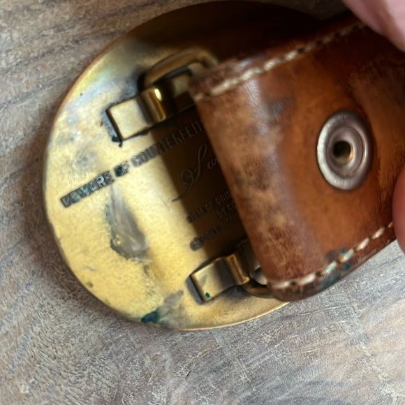 VTG Colt Firearms Buckle Signed solid brass with leather belt - men’s - Picture 3 of 12
